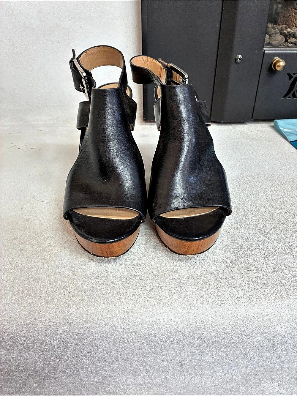 Michael Kors Black Platform Heels S 8 1/2